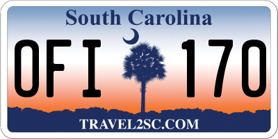 SC license plate OFI170