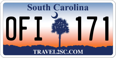 SC license plate OFI171