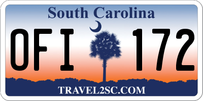 SC license plate OFI172