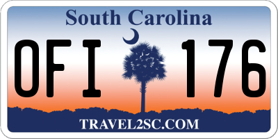 SC license plate OFI176
