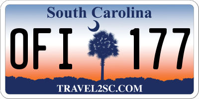 SC license plate OFI177