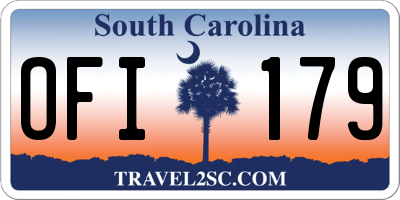 SC license plate OFI179