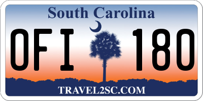 SC license plate OFI180
