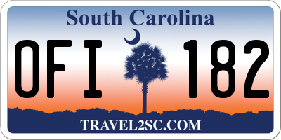 SC license plate OFI182