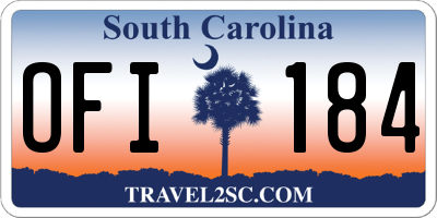 SC license plate OFI184