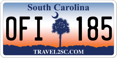 SC license plate OFI185