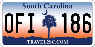 SC license plate OFI186