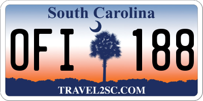 SC license plate OFI188