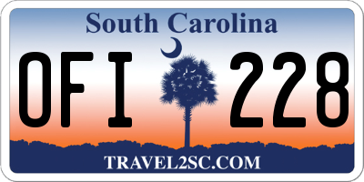SC license plate OFI228
