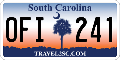 SC license plate OFI241