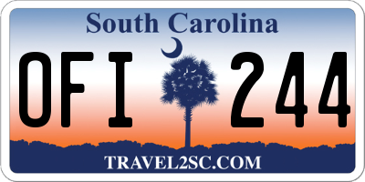 SC license plate OFI244