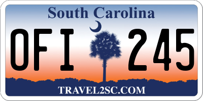 SC license plate OFI245