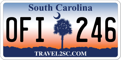 SC license plate OFI246