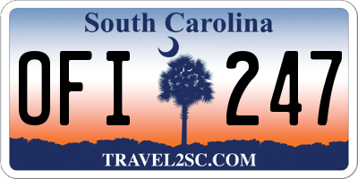 SC license plate OFI247