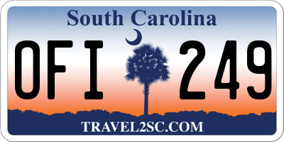 SC license plate OFI249