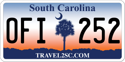 SC license plate OFI252