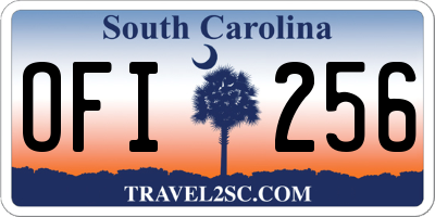 SC license plate OFI256