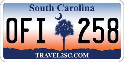 SC license plate OFI258