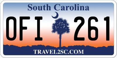 SC license plate OFI261