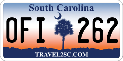 SC license plate OFI262