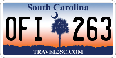 SC license plate OFI263
