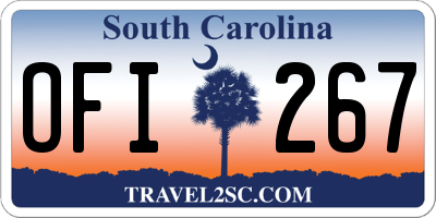 SC license plate OFI267