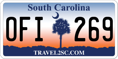 SC license plate OFI269