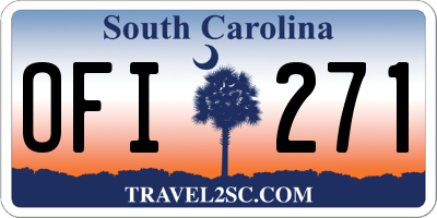 SC license plate OFI271