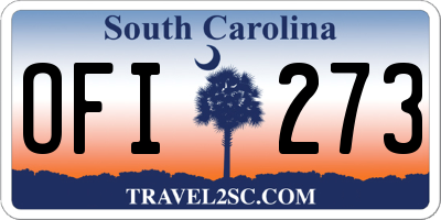 SC license plate OFI273