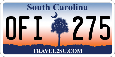SC license plate OFI275