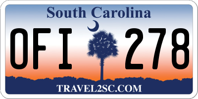 SC license plate OFI278