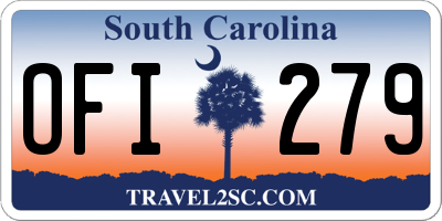SC license plate OFI279