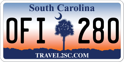 SC license plate OFI280