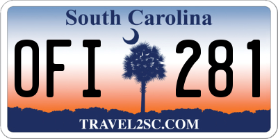 SC license plate OFI281