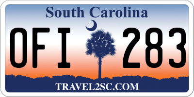 SC license plate OFI283