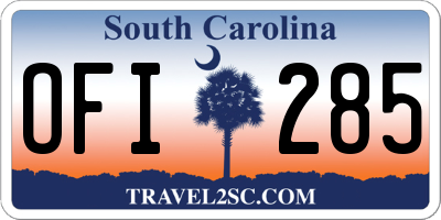 SC license plate OFI285
