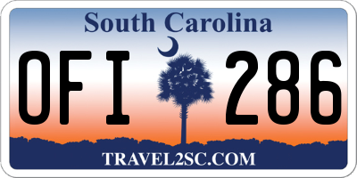 SC license plate OFI286