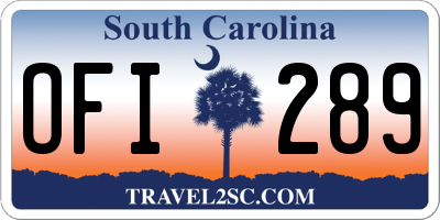 SC license plate OFI289