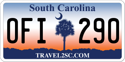 SC license plate OFI290