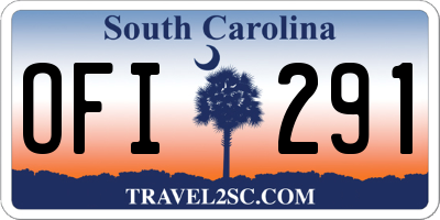 SC license plate OFI291