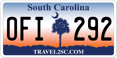 SC license plate OFI292