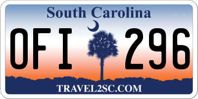 SC license plate OFI296