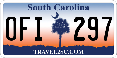 SC license plate OFI297