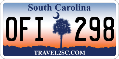 SC license plate OFI298