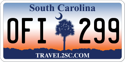 SC license plate OFI299