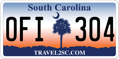 SC license plate OFI304