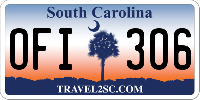 SC license plate OFI306