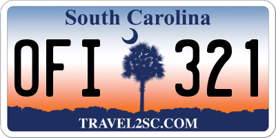 SC license plate OFI321