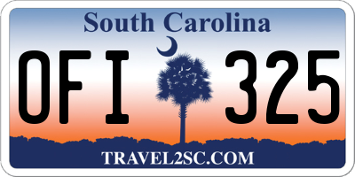 SC license plate OFI325