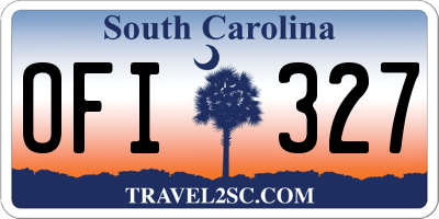 SC license plate OFI327